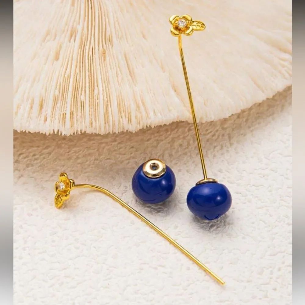 Blueberry Earrings S865 - Picture 3 of 7